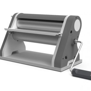 Cilindro laminador estilo fórmica MDF gris Confite 28 cm con cortador cromado