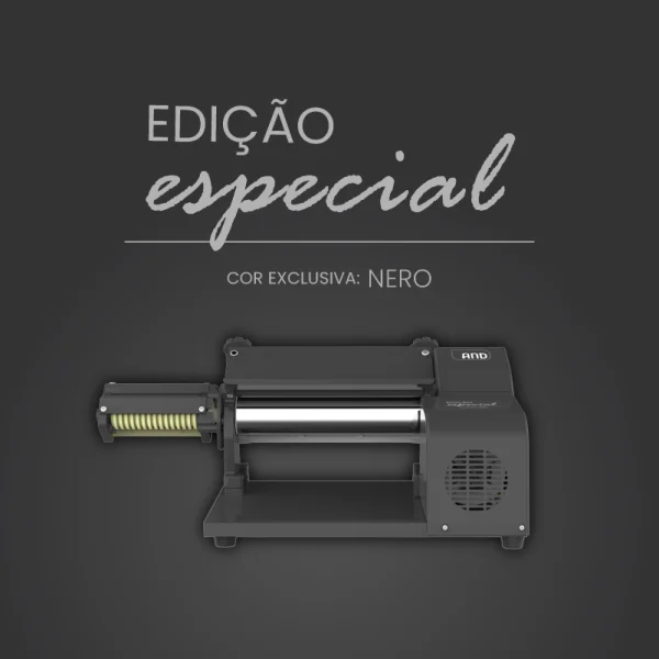 Laminador eléctrico de masas 28 cm con cortador 220V carenado de ABS negro cromado - Imagen 3