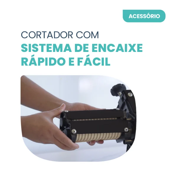 Laminador eléctrico de masas 28 cm con cortador 220V carenado de ABS negro cromado - Imagen 4