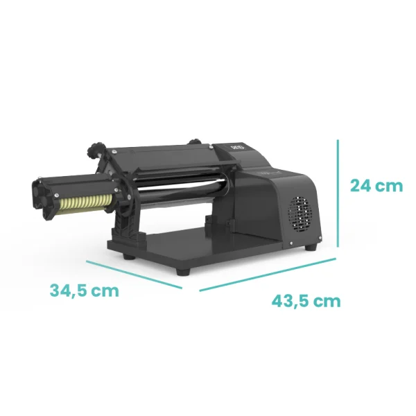 Laminador eléctrico de masas 28 cm con cortador 220V carenado de ABS negro cromado - Imagen 7