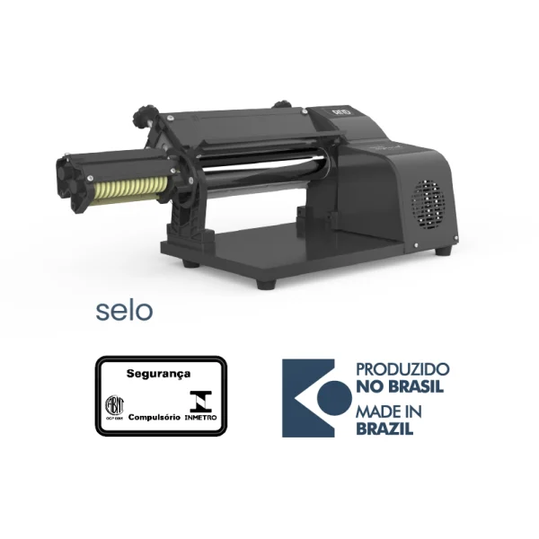 Laminador eléctrico de masas 28 cm con cortador 220V carenado de ABS negro cromado - Imagen 9