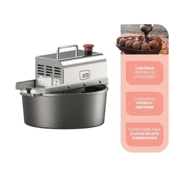 Mezcladora de brigadeiro AND Exportación 7 litros aluminio 50Hz pala para brigadeiro - Imagen 2