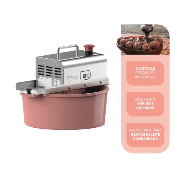 Mezcladora de brigadeiro AND Exportación 7 litros rosa Mousse 50Hz pala para brigadeiro - Imagen 2
