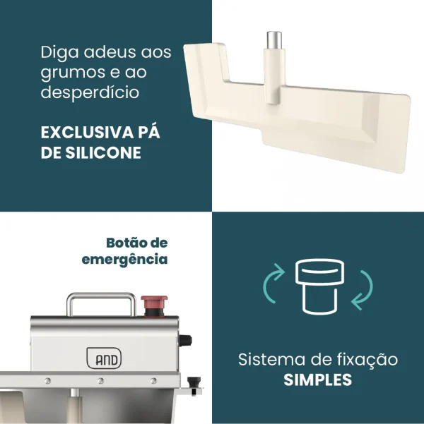 Mezcladora de brigadeiro AND Exportación 7 litros verde Glacé 50Hz pala para brigadeiro - Imagen 4